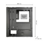 Tacens Anima ACSLIM500 Minitower Micro-ATX/Mini-ITX - Slim - Alimentatore TFX 500W - USB-C - USB 3.0 - USB 2.0 - Audio/Mic - Griglia frontale - 4 slot - 33,5x10x30 cm - Colore nero - immagine 4