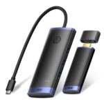 Vention Docking Station 7 in 1 Wireless - HDMI 4K - 2xUSB-C - 3xUSB-A - Cavo USB-C da 15 cm integrato - Portata 50 m - Power Delivery - Colore Nero e Blu