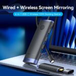 Vention Docking Station 7 in 1 Wireless - HDMI 4K - 2xUSB-C - 3xUSB-A - Cavo USB-C da 15 cm integrato - Portata 50 m - Power Delivery - Colore Nero e Blu - immagine 2