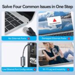 Vention Convertitore da USB a Ethernet - Cavo da 15 cm - Velocità fino a 1 Gbps - Involucro in alluminio e ABS - Colore grigio - immagine 4