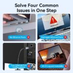 Vention Convertitore da USB-C a Ethernet - Cavo da 15 cm - Velocità fino a 1 Gbps - Involucro in alluminio e ABS - Colore grigio - immagine 3