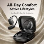 Vention Open Ear 013 Auricolari intrauricolari wireless - Bluetooth 5.4 - Autonomia fino a 8 ore - Ganci in silicone ipoallergenici - Cancellazione del rumore ambientale ENC - IPX4 - Colore nero - immagine 2