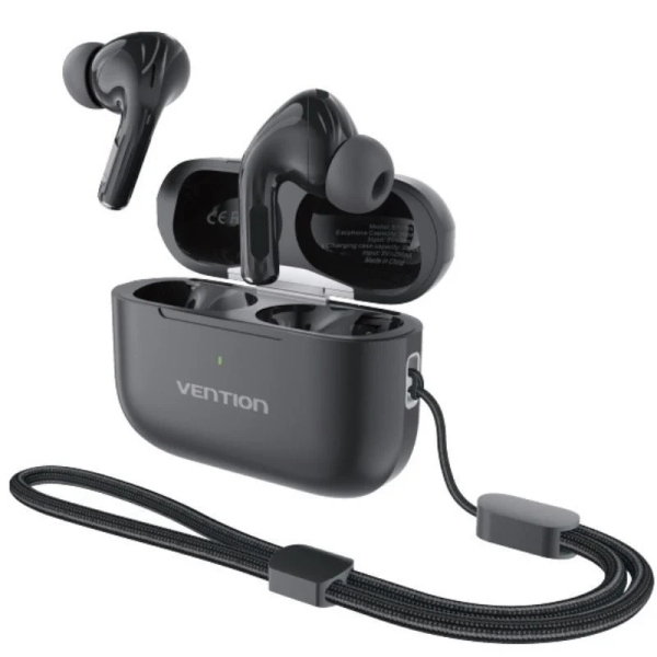 Vention Echo Lite E11 Plus Auricolari intrauricolari wireless - Bluetooth 6.0 - Autonomia fino a 6 ore - Custodia con batteria da 250 mAh - Colore nero