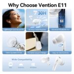 Vention Echo Lite E11 Plus Auricolari intrauricolari wireless - Bluetooth 6.0 - Autonomia fino a 6 ore - Custodia con batteria da 250 mAh - Colore blu - immagine 3