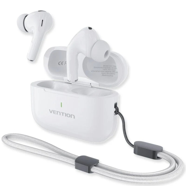 Vention Echo Lite E11 Plus Auricolari intrauricolari wireless - Bluetooth 6.0 - Autonomia fino a 6 ore - Custodia con batteria da 250 mAh - Colore bianco
