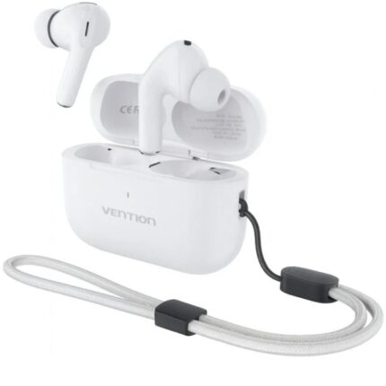 Vention Echo Lite E11 Pro Auricolari intrauricolari wireless - Bluetooth 6.0 - Custodia con batteria da 300 mAh - Cancellazione attiva del rumore ANC - Colore bianco