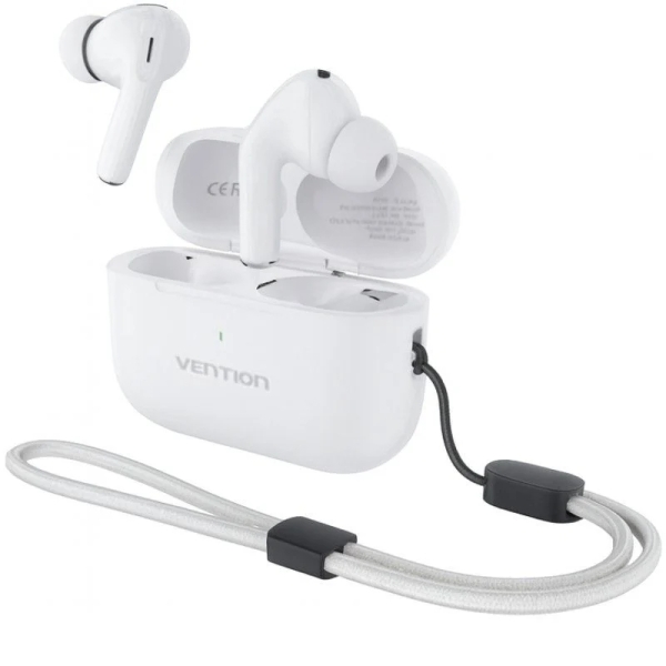 Vention Echo Lite E11 Pro Auricolari intrauricolari wireless - Bluetooth 6.0 - Custodia con batteria da 300 mAh - Cancellazione attiva del rumore ANC - Colore bianco Vention Echo Lite E11 Pro Auricolari intrauricolari wireless - Bluetooth 6.0 - Custodia con batteria da 300 mAh - Cancellazione attiva del rumore ANC - Colore bianco