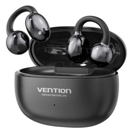 Vention A11 Clip-On Auricolari Intraurali Wireless - Bluetooth 6.0 - Portata 10 m - Custodia con batteria da 400 mAh - Colore Nero