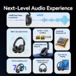 Vention Echo Clarity Hybrid Cuffie supraaurali wireless - Bluetooth 6.0 - Portata 10 m - Accessori inclusi - Cancellazione attiva del rumore ANC - Colore nero - immagine 3