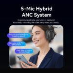 Vention Echo Clarity Hybrid Cuffie supraaurali wireless - Bluetooth 6.0 - Portata 10 m - Accessori inclusi - Cancellazione attiva del rumore ANC - Colore nero - immagine 4