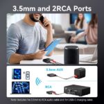 Adattatore audio wireless Vention - Involucro in ABS - Bluetooth 5.1 - 2xRCA - Jack da 3,5 mm - Portata 10 m - Cavo di ricarica USB-C e cavo audio inclusi - Colore nero - immagine 5