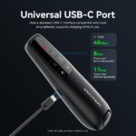 Presentatore wireless Vention - Puntatore laser rosso - Batteria da 200 mAh - Cavo USB-C incluso - Portata fino a 50 m - Controllo del cursore - Colore nero - immagine 4
