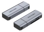 Vention Lettore di schede TF e SD - USB-A 3.0 - Alluminio - Plug and Play - Colore Grigio - immagine 2