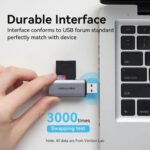 Vention Lettore di schede TF e SD - USB-A 3.0 - Alluminio - Plug and Play - Colore Grigio - immagine 3