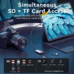 Vention Lettore di schede TF e SD - Cavo USB-C 3.0 da 15 cm - Alluminio - Colore Grigio - immagine 4