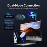 Mouse ergonomico wireless Vention per destrimani - 6 pulsanti - 4000 dpi - Bluetooth - Portata 10 m - Alimentazione a batterie - Pulsante di alternanza dispositivo - Colore nero - immagine 4