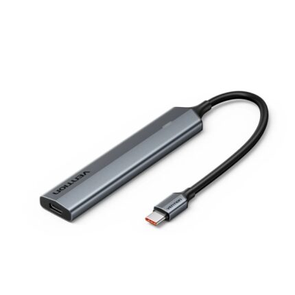 Vention Mini Hub USB 5 in 1 - 5xUSB-C - Cavo USB-C da 15 cm - Velocità fino a 10 Gbps - Colore grigio