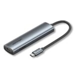 Vention Docking Station 4 in 1 - 100W - Cavo USB-C integrato da 15 cm - HDMI 4K - USB-C - 2xUSB-A - Power Delivery - Colore Grigio