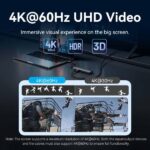 Vention Docking Station 9 in 1 - Cavo USB-C da 15 cm integrato - Ethernet RJ45 - HDMI 4K - 2xUSB-C - Scheda TF - SD - 2xUSB-A - Jack da 3,5 mm - Power Delivery - Colore Grigio - immagine 5