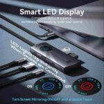 Vention Docking Station 5 in 1 - 100W - Cavo USB-C da 15 cm integrato - Display LED - 2xUSB-C - 2xUSB-A - HDMI 8K - Power Delivery - Colore Grigio - immagine 5