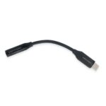 5 mm - USB-C maschio - Cavo da 10 cm - Alluminio - Colore nero