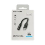 Adattatore audio DAC Vention - Jack femmina da 3,5 mm - USB-C maschio - Cavo da 10 cm - Alluminio - Colore nero - immagine 3