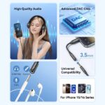 Adattatore audio DAC Vention - Jack 3,5 mm femmina - USB-C maschio - Cavo 10 cm - Alluminio - 29 AWG - Colore nero - immagine 3