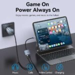 Vention Adattatore audio DAC - USB-C maschio - Jack da 3,5 mm femmina - USB-C femmina - Power Delivery 60 W - Cavo da 10 cm - Alluminio - Colore grigio - immagine 4