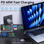 Vention Adattatore audio DAC - USB-C maschio - Jack da 3,5 mm femmina - USB-C femmina - Power Delivery 60 W - Cavo da 10 cm - Alluminio - Colore grigio - immagine 5