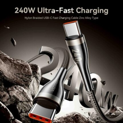 2 m - Velocità fino a 480 Mbps - Rivestimento in nylon intrecciato - Chip E-Marker - Colore nero