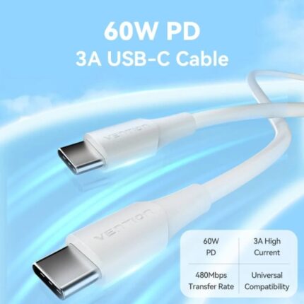 5 m - Rivestimento in PVC - Velocità fino a 480 Mbps - Colore bianco