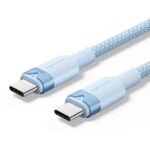 Cavo USB-C Vention - Potenza fino a 240 W - Lunghezza 2 m - Rivestimento in nylon intrecciato - Velocità fino a 480 Mbps - Colore blu