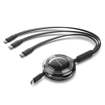 Cavo USB multiplo Vention - Potenza massima 100 W - Retrattile - Lunghezza regolabile fino a 1