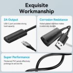 Cavo di prolunga USB 2.0 Vention - Lunghezza 30 m - USB-A maschio - USB-A femmina - Velocità fino a 480 Mbps - Colore nero - immagine 3