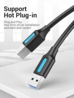 5 m - USB-A - USB-B 3.0 - Trasferimento fino a 5 Gbps - PVC - Finitura nichelata - Colore nero