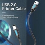Cavo per stampante Vention - Lunghezza 15 m - USB-A - USB-B - Trasferimento fino a 480 Mbps - PVC - Nucleo in ferrite - Finitura nichelata - Colore nero - immagine 2
