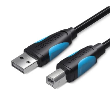 Cavo per stampante Vention - Lunghezza 10 m - USB-A - USB-B - Trasferimento fino a 480 Mbps - PVC - Rivestimento in alluminio - Colore nero