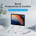 Vention Supporto per laptop fino a 17" - Supporta fino a 15 kg - Antiscivolo - Alluminio - Angolo regolabile - Colore argento - immagine 2