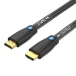 Cavo HDMI 2.0 Vention - Risoluzione 4K - ARC - Lunghezza 30 m - Connettori placcati in oro - Rivestimento in PVC - Colore nero