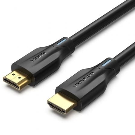Cavo HDMI 2.1 Vention - Risoluzione 8K - eARC - Lunghezza 10 m - Connettori placcati in oro - HDR dinamico - Frequenza di aggiornamento variabile - Rivestimento in PVC - Colore nero