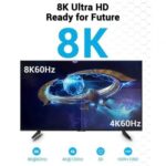 Cavo HDMI 2.1 Vention - Risoluzione 8K - eARC - Lunghezza 10 m - Connettori placcati in oro - HDR dinamico - Frequenza di aggiornamento variabile - Rivestimento in PVC - Colore nero - immagine 3