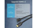 Cavo HDMI 2.0 angolato Vention - Risoluzione 4K - ARC - Lunghezza 1 m - Connettori placcati in oro - Rivestimento in PVC - Compatibile con HDR - Colore nero - immagine 5