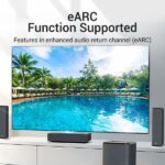Cavo HDMI 2.1 Vention - Risoluzione 8K - eARC - Lunghezza 5 m - Connettori placcati in oro - HDR dinamico - Frequenza di aggiornamento variabile - Rivestimento intrecciato in cotone e PVC - Colore nero - immagine 5