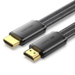 Cavo HDMI 2.1 piatto Vention - Risoluzione 8K - eARC - Lunghezza 2 m - Connettori placcati in oro - HDR dinamico - Frequenza di aggiornamento variabile - Guaina intrecciata in cotone e PVC - Colore nero