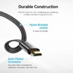 Cavo HDMI 2.1 piatto Vention - Risoluzione 8K - eARC - Lunghezza 2 m - Connettori placcati in oro - HDR dinamico - Frequenza di aggiornamento variabile - Guaina intrecciata in cotone e PVC - Colore nero - immagine 3