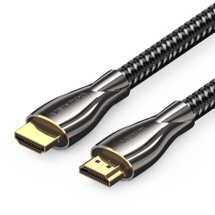 Cavo HDMI 2.0 Vention - Risoluzione 4K - ARC - Lunghezza 3 m - Connettori placcati in oro - Rivestimento intrecciato in cotone e PVC - Colore nero