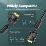 Cavo Vention da SVGA a VGA - Lunghezza 15 m - Full HD - Nucleo in ferrite - Connettori placcati in oro - Schermatura multistrato - PVC - Colore nero - immagine 4