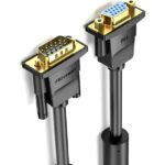Cavo di prolunga Vention da SVGA maschio a VGA femmina - Lunghezza 3 m - Full HD - 30 AWG - Filtro in ferrite - Connettori placcati in oro - Colore nero - immagine 2