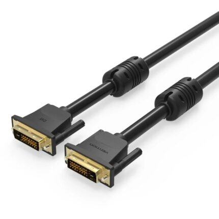 Cavo Vention DVI-D - Compatibile con risoluzioni 2K - Lunghezza 1 m - PVC - Connettori placcati in oro - Colore nero
