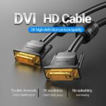Cavo DVI-D Vention - Compatibile con risoluzioni 2K - Lunghezza 3 m - PVC - Connettori placcati in oro - Colore nero - immagine 2